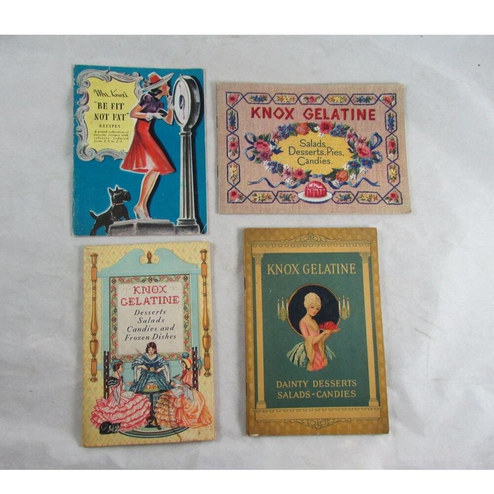 Knox Gelatin Recipe Booklets Lot of 4 Vintage 1920s to 1940s